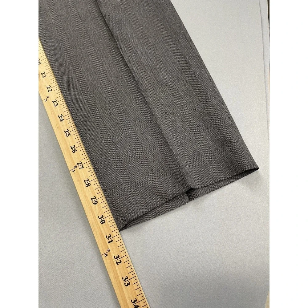 Jos‎ A Bank Mens Suit 40R Jacket & Pants Set Gray Plaid 2 Piece US 33 Waist